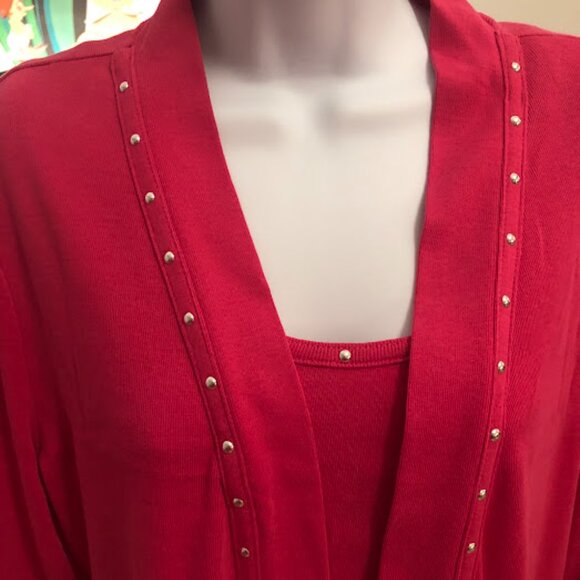 Rafaella Sweater & Tank Set - Pink Size XL - Picture 4 of 10